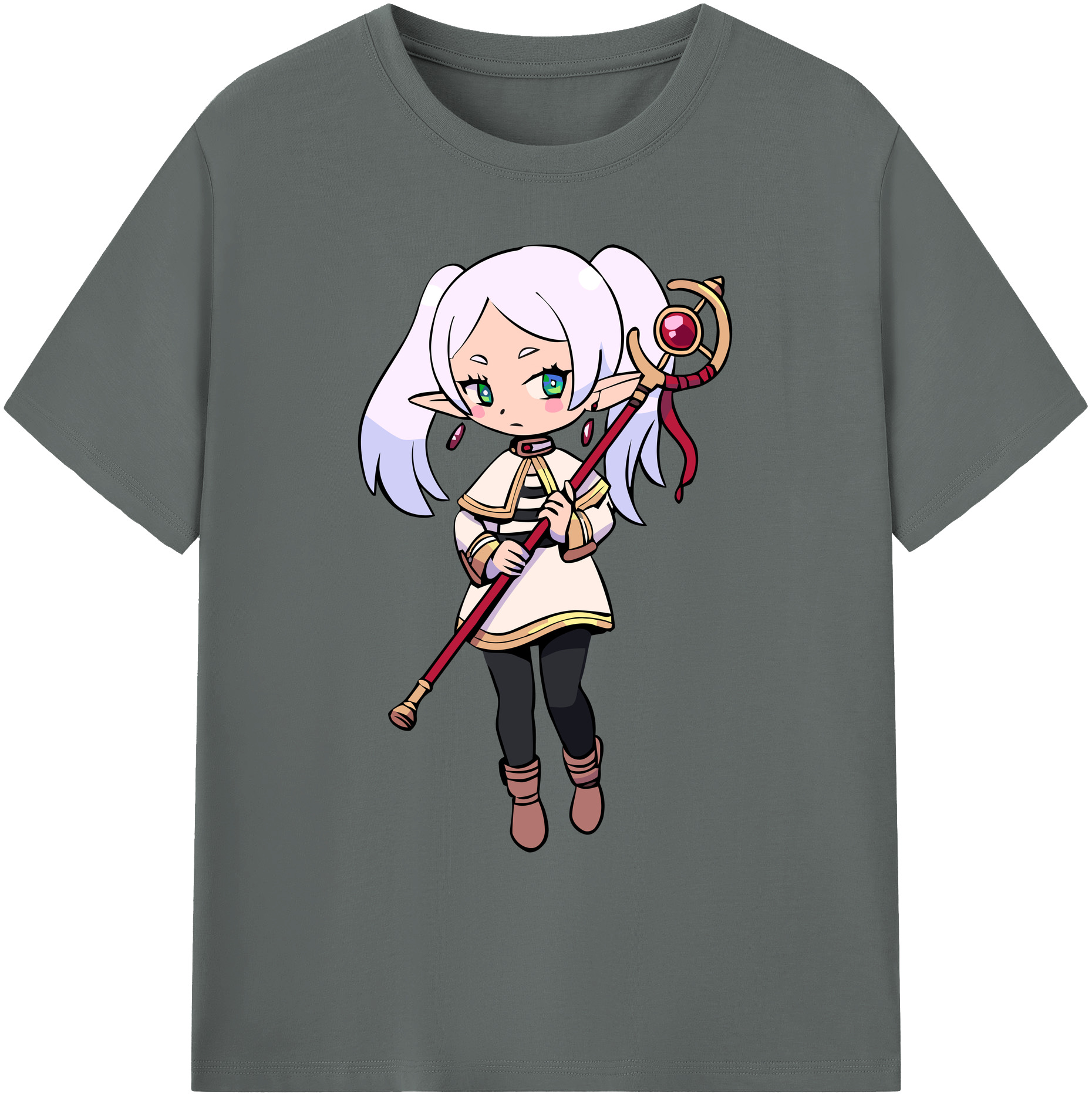 （画像用） 葬送のフリーレン Frieren 綿100％ メンズ半袖Tシャツ｜肌触りやわらか＆通気性